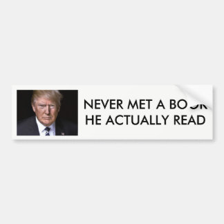 "Nooit een boek lezen" anti-Donald Trump Bumpersticker