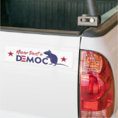 Nooit een democraat vertrouwen bumpersticker (Op Truck)