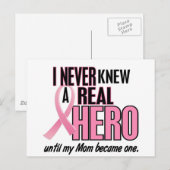 Nooit een echte Hero MOM (borstkanker) gekend Briefkaart (Voorkant / Achterkant)