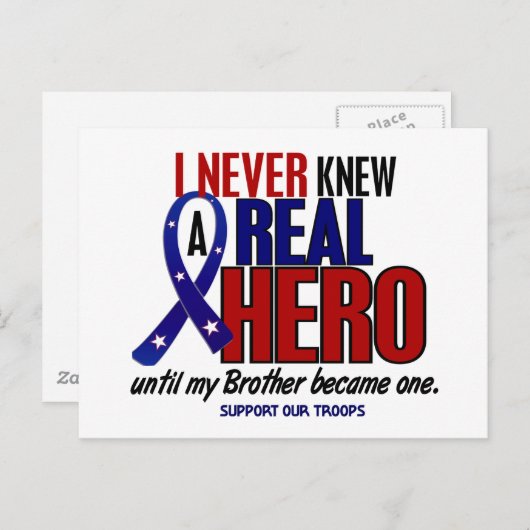Nooit een hero 2 broeder gekend (steun onze troepe briefkaart (Voorkant / Achterkant)