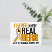 Nooit een Hero 2 Stepdad Appendix Cancer kennen Briefkaart (Staand voorkant)