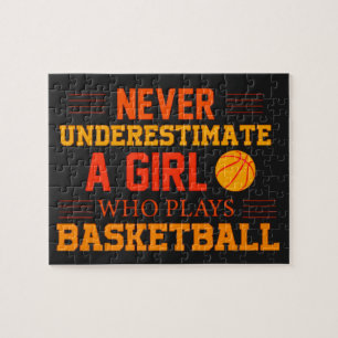 Nooit een meisje onderschatten dat Basketball spee Legpuzzel