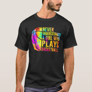 Nooit een meisje onderschatten dat Basketball spee T-shirt