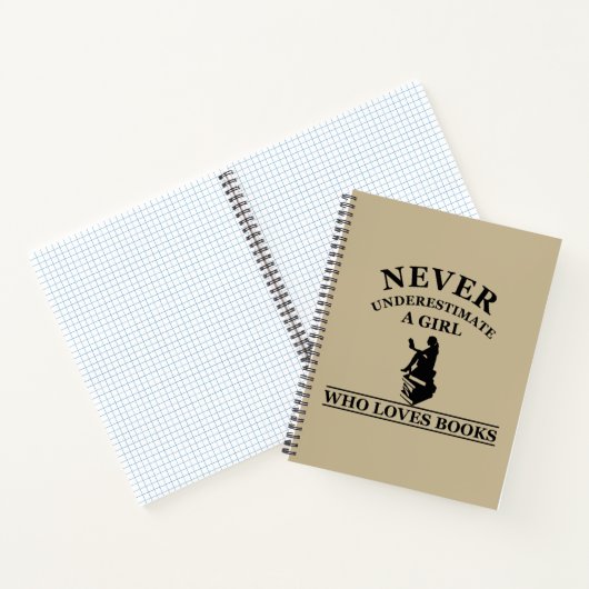 nooit een meisje onderschatten dat van boeken houd (Binnen)