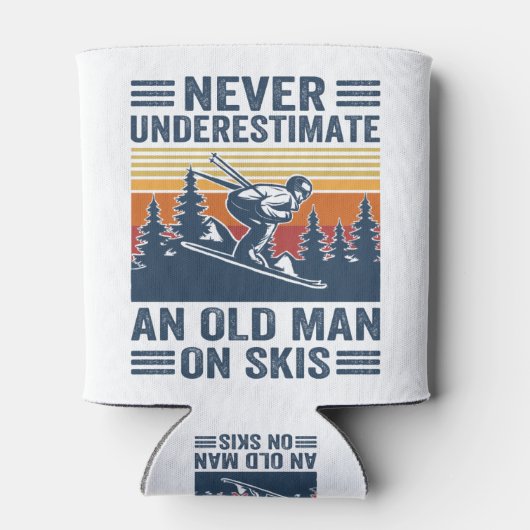 nooit een oud man onderschatten . blikjeskoeler (Achterkant)