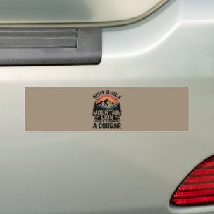 Nooit een poema gedood maar ik heb een cougar gewu bumpersticker