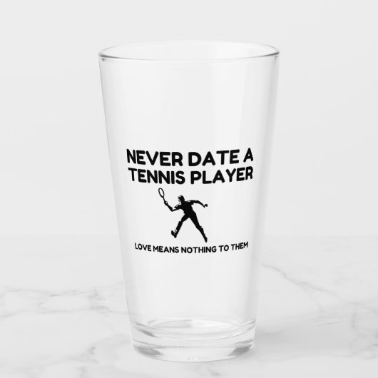 Nooit een tennisspeler glas (Voorkant)