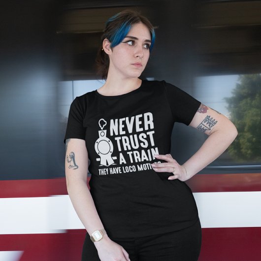 Nooit een trein vertrouwen t-shirt