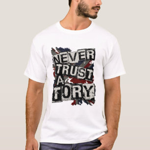 Nooit een verhaal vertrouwen t-shirt