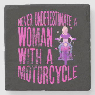Nooit een vrouw onderschatten stenen onderzetter