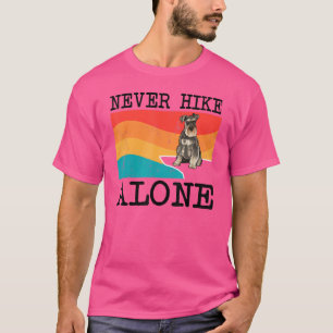 Nooit eenzame Miniatuur Schnauzer Grafische Hikin  T-shirt
