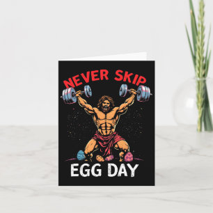 Nooit Eierdag Overslaan Tee Funny Jezus Pasen Gym Kaart