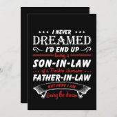 Nooit eindigen als schoonzoon en vader bedankkaart (Voorkant / Achterkant)