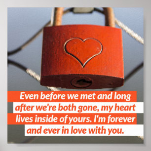 Nooit en nooit in liefde poster