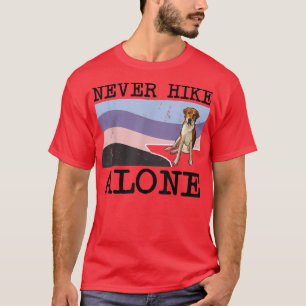 Nooit enkel Engelstalige fohound Dog Hiking Hike T-shirt