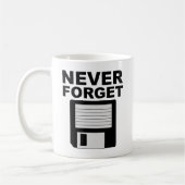 Nooit Floppy Disk Vergeten Grappige Mok (Links)