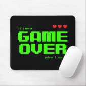 'Nooit GAME OVER' retro 80s computer geek's Muismat (Met muis)