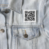'Nooit geef je op' Rick Roll QR Code Button (In situ)