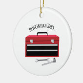 Nooit genoeg gereedschap keramisch ornament (Links)