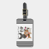 Nooit genoeg honden bagagelabel (Voorkant verticaal)