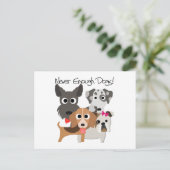 Nooit genoeg honden briefkaart (Staand voorkant)