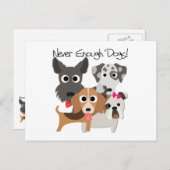 Nooit genoeg honden briefkaart (Voorkant / Achterkant)