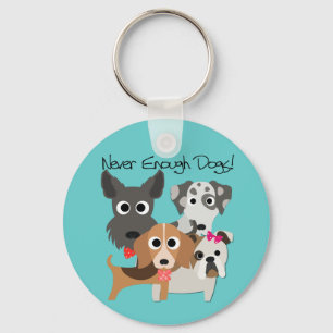 Nooit genoeg honden sleutelhanger
