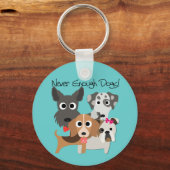 Nooit genoeg honden sleutelhanger (Voorkant)