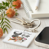 Nooit genoeg honden sleutelhanger (Voorkant Rechts)