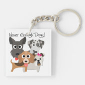 Nooit genoeg honden sleutelhanger (Achterkant)