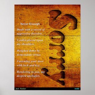 Nooit genoeg poster