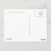 nooit genoeg schoenen briefkaart (Achterkant)