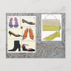nooit genoeg schoenen briefkaart
