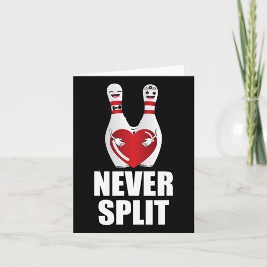 Nooit gescheiden Bowling Pins Valentijnsdag koppel Kaart (Voorkant)