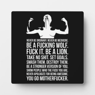 Nooit gewoon zijn - de fitness van vrouwen Motivat Fotoplaat