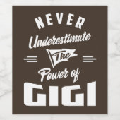 Nooit Gigi onderschatten Wijn Etiket (Enkel label)