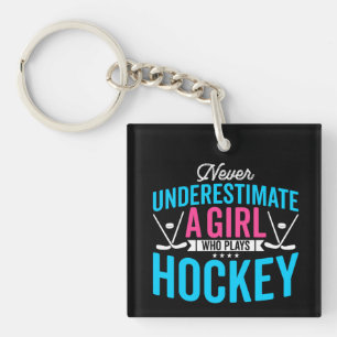 Nooit Girl Hockey onderschatten Sleutelhanger