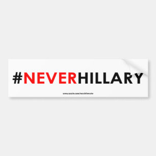 Nooit Hillary Bumper Sticker #NOOITHILLARY (Wit)