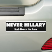 NOOIT HILLARY - niet boven de wettelijke Bumpersti Bumpersticker (Op auto)