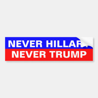 NOOIT HILLARY NOEVER TRUMP BUMPERSTICKER