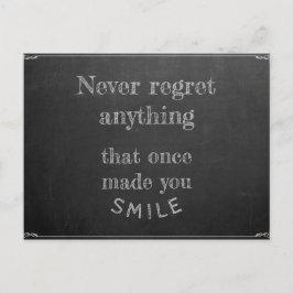 Nooit iets betreuren briefkaart