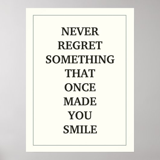 NOOIT IETS BETREUREN DAT JE KLEINE MAAKTE POSTER (Voorkant)