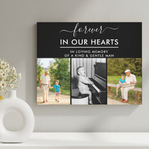 Nooit in ons hart Geheugen houden 3 Foto zwart Canvas Afdruk