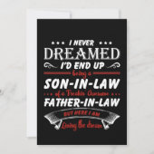 Nooit in rechte zoon of in rechte vader eindigen bedankkaart (Voorkant)