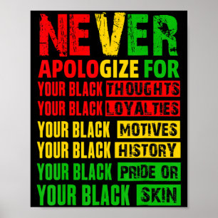 Nooit je Zwarte Geschiedenis Maand Afrikaans A ver Poster