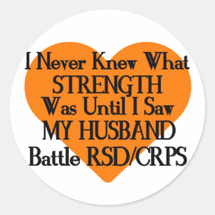 Nooit Kende Sterkte/Hart/Man...RSD/CRPS Ronde Sticker