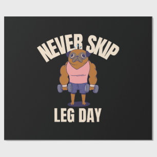Nooit leg day overslaan cadeaupapier