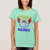 Nooit malamute onderschatten t-shirt (Voorkant)
