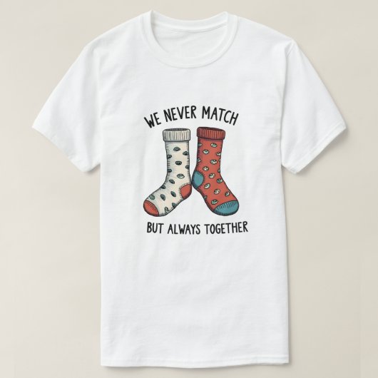 Nooit matchen t-shirt (Design voorkant)