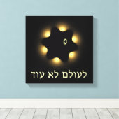 Nooit meer fractale ster van David Canvas Afdruk (Insitu (Houten vloer))